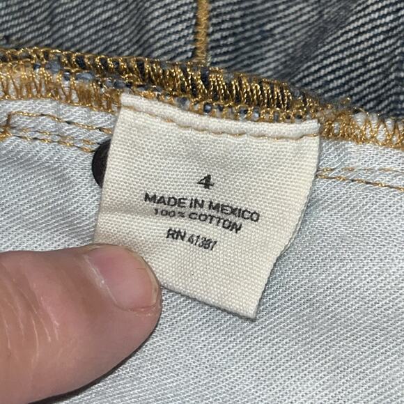 Polo Boho Western Denim Skirt Short Mini Dark Wash Size 4, Waist 30” Length 15” - Picture 10 of 11